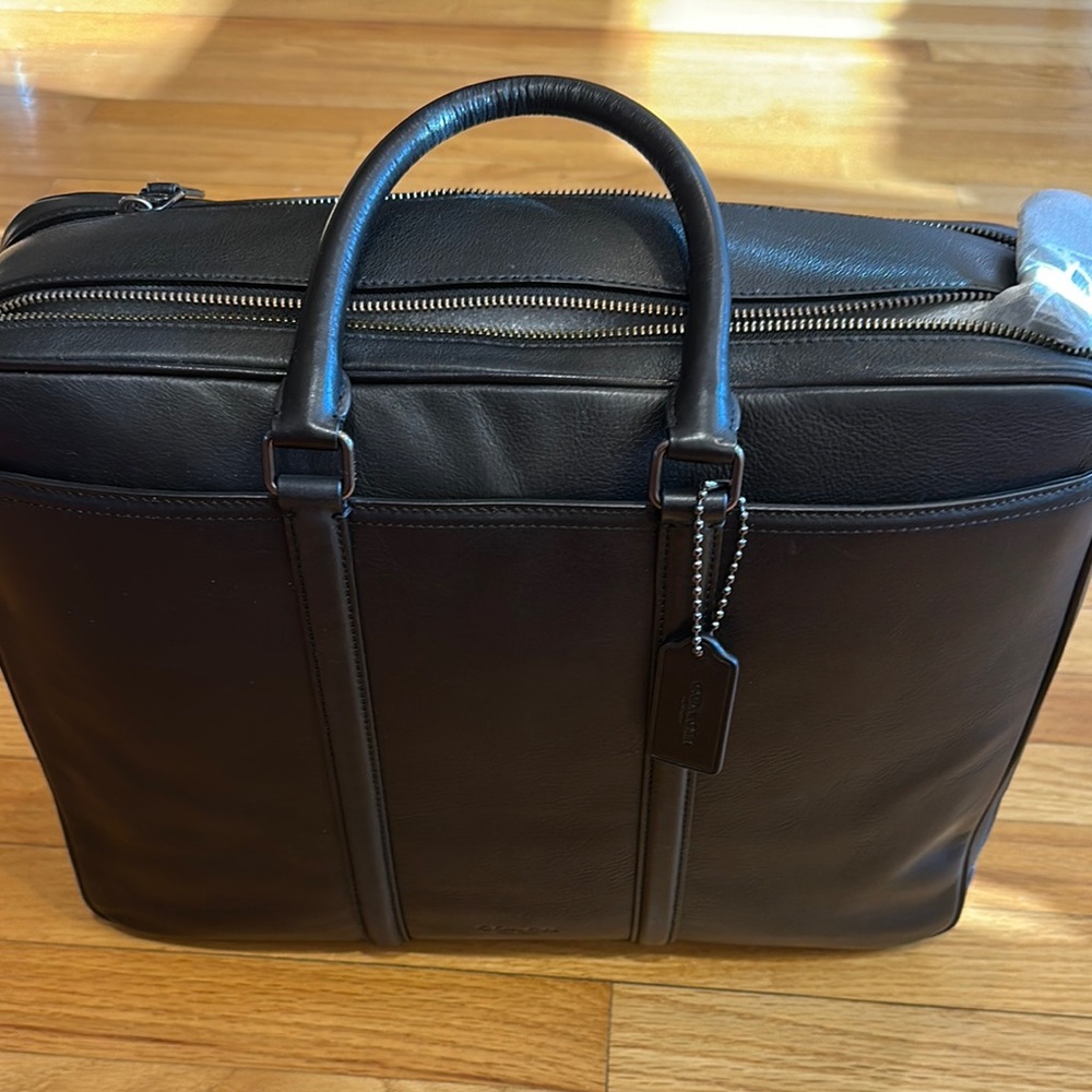 Coach Dark Brown Leather Briefcase